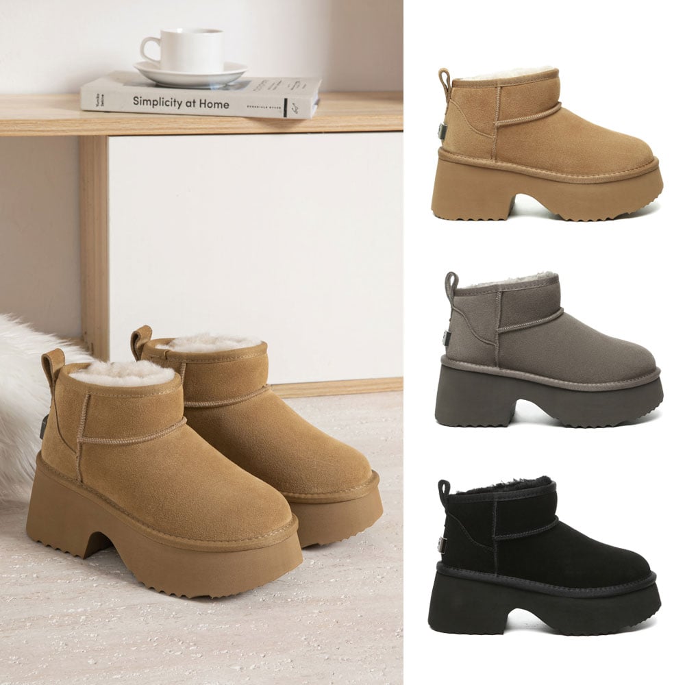 [무료배송] 호주정품 EVER AU 아리엘 플랫폼 어그 부츠 (굽6cm) UGG UEA3014