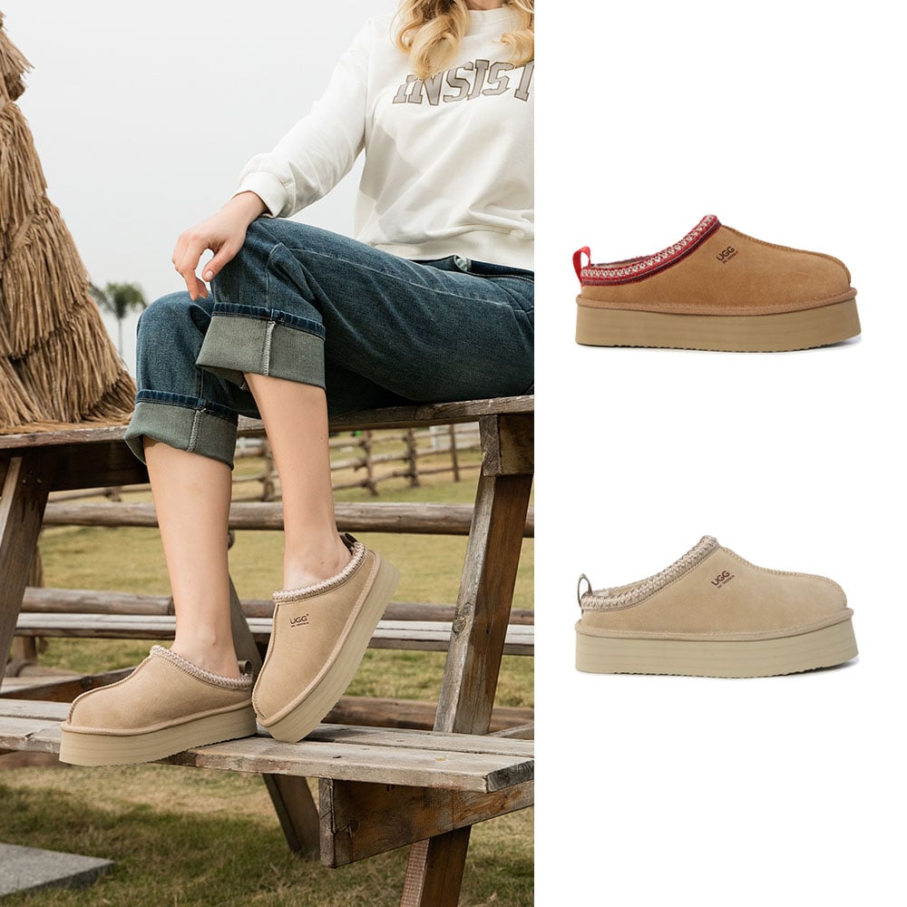 [무료배송] 호주정품 디케이 어그 핀 플랫폼 슬리퍼 (굽4cm) DK UGG DK117