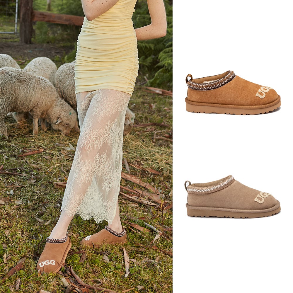 [무료배송] 호주정품 오즈웨어 맨리 자수 로고 슬리퍼 (굽 2.5cm) OZWEAR UGG OB1007